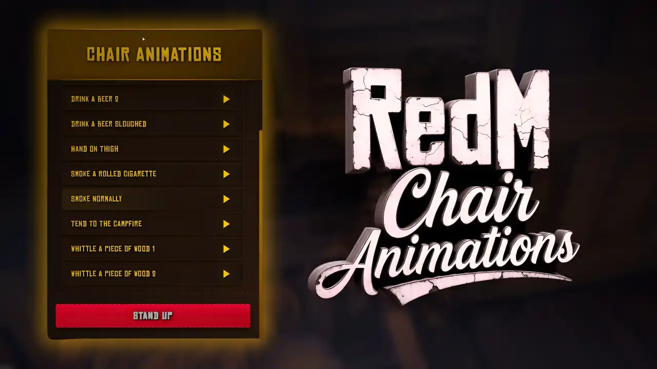 RedM Chair Sitting Menu – Immersive Seating Interface