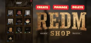 RedM buy and sell shop UI with item stock display